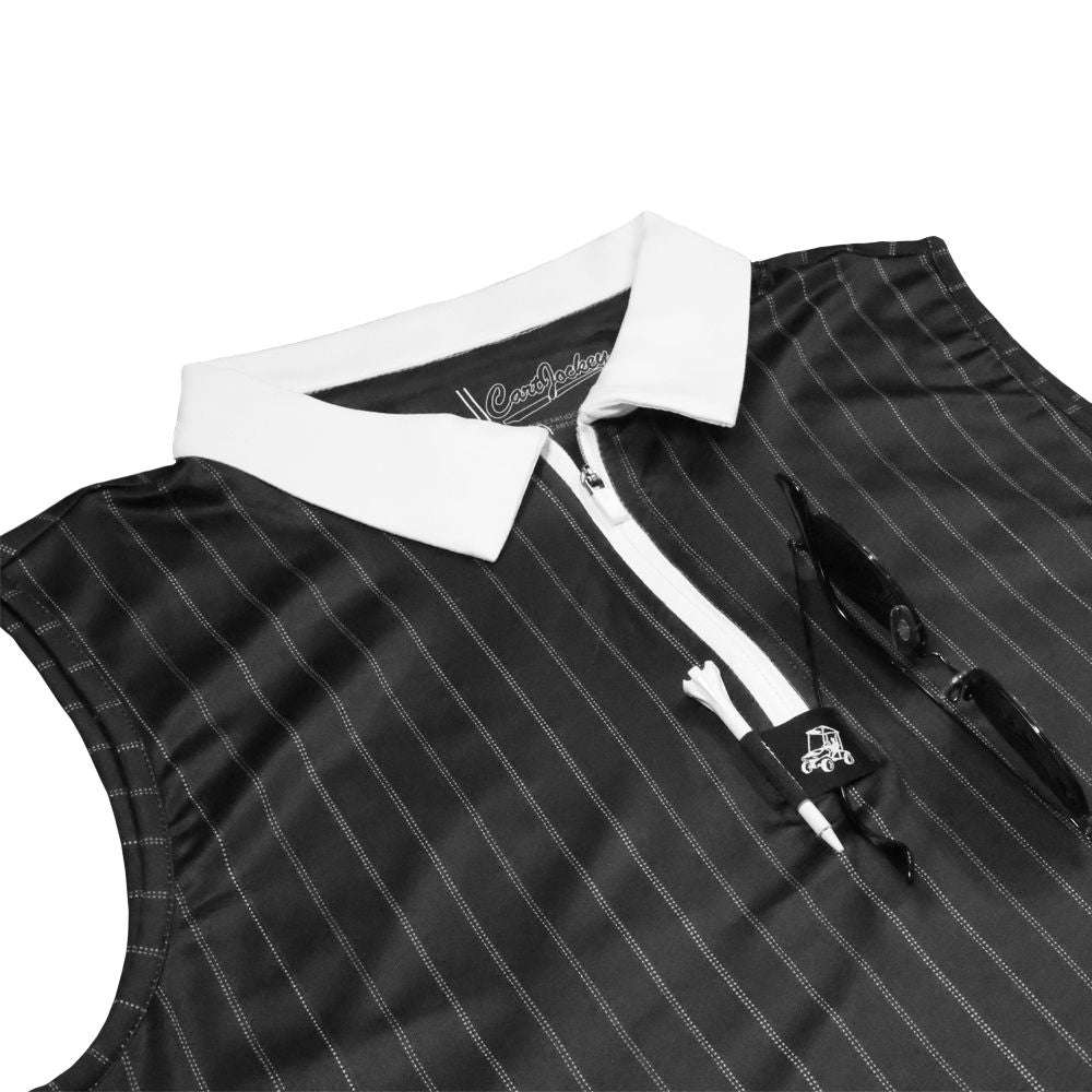 The Pinstripe Graphic Polo - Womens