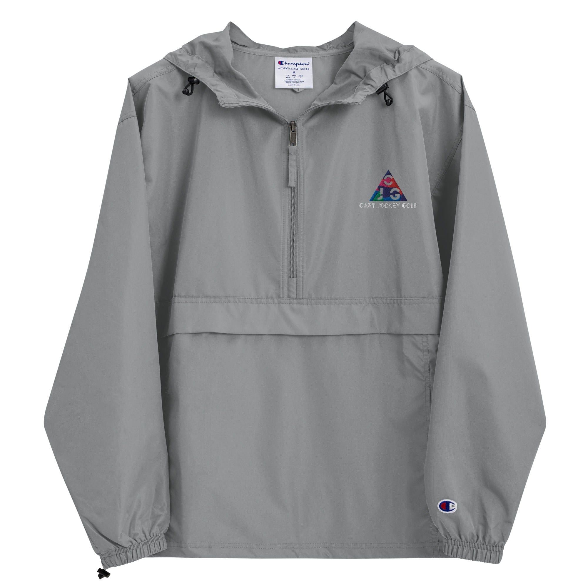 Triangle Windbreaker Embroidered Champion Packable Jacket Cart Jockey Golf